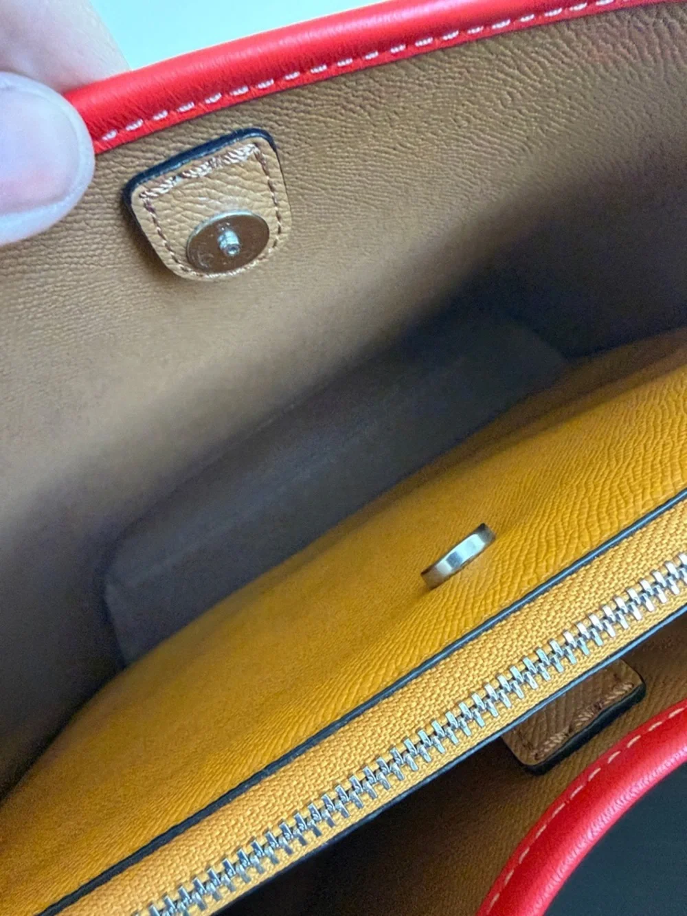 NWT Coach Colorblock Canvas Mollie Bucket Bag — Cream, Red, Navy & Yellow.